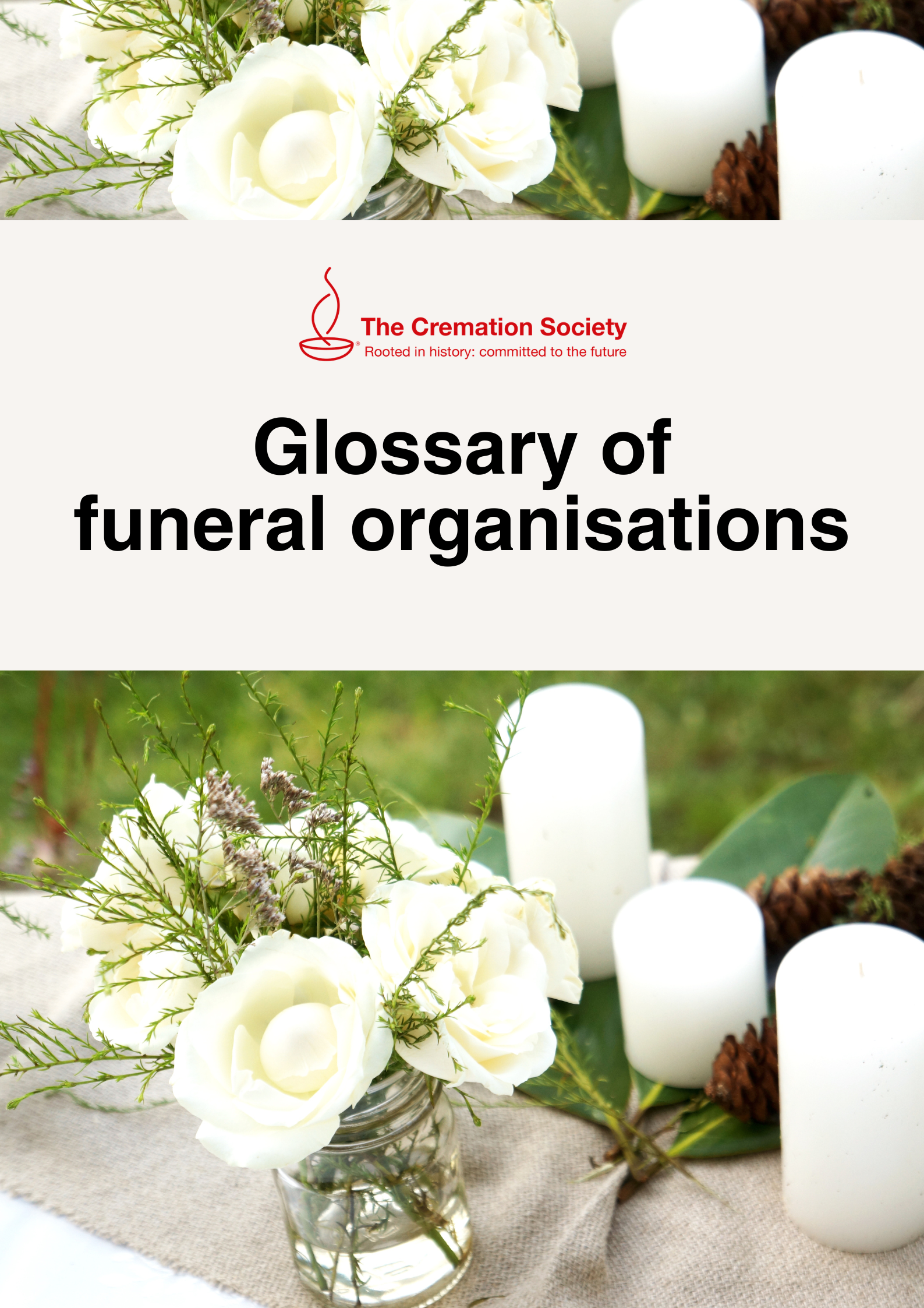 Image of front page of Glossary of Funeral Organisations publication